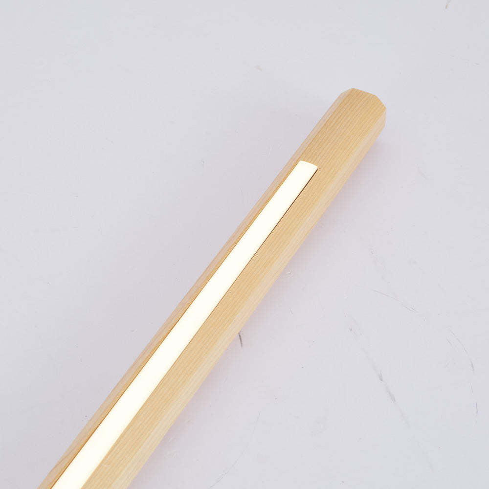Ozawa Floor Lamp: Wood and Acrylic Detail