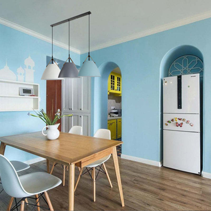 Carins Pendant Light Cluster above dining table. Modern lighting.