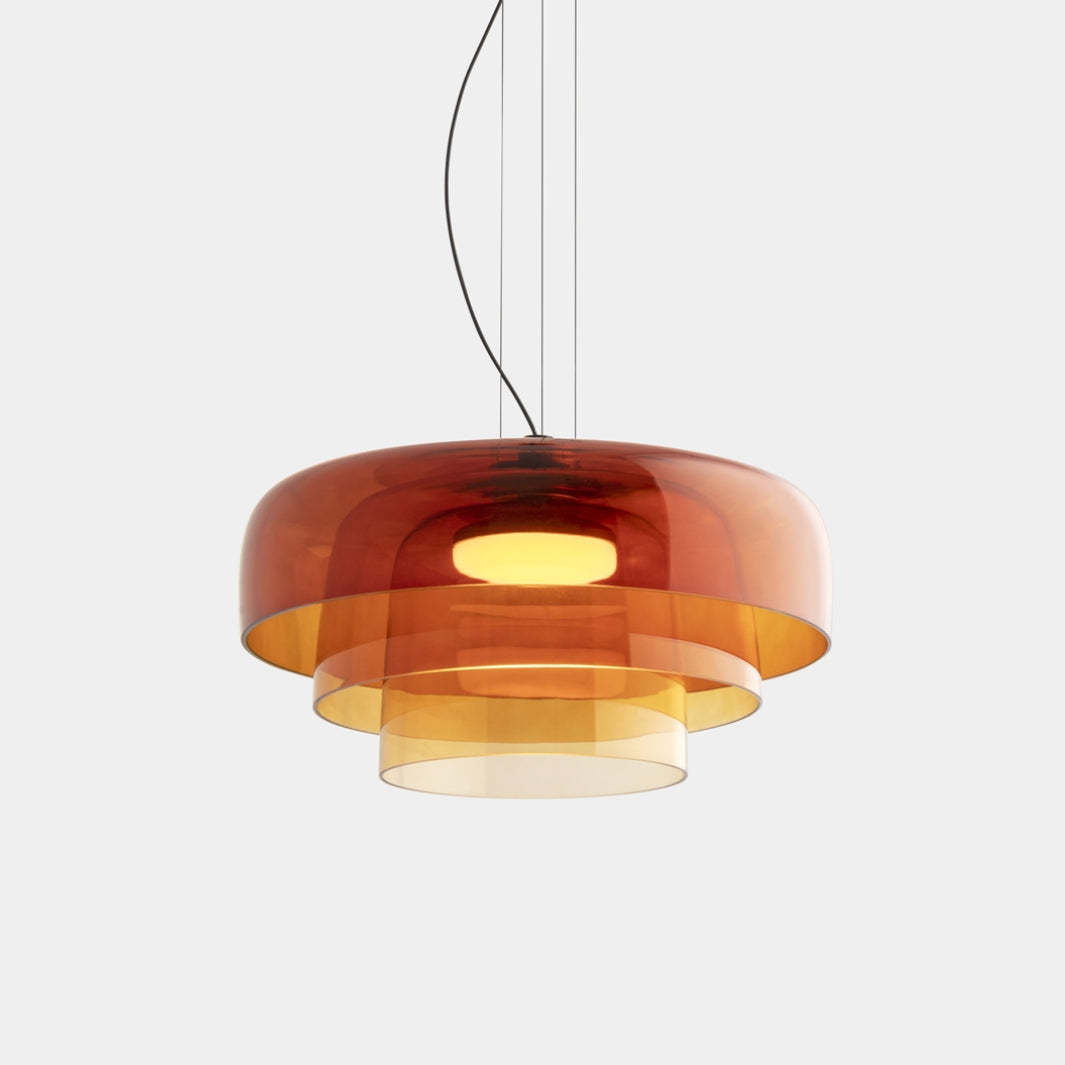 Morandi Modern Pendant Light - Orange Glass Shade