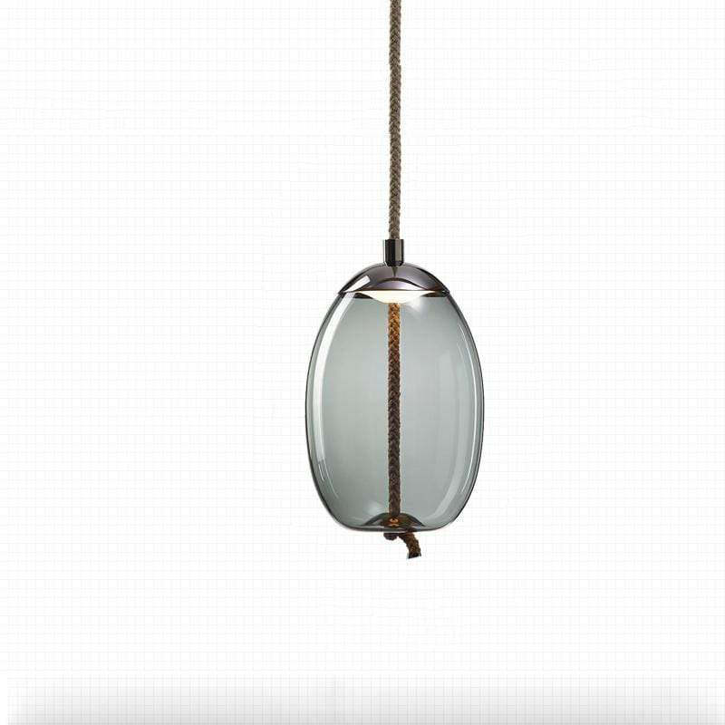 Oval Glass Pendant Light with Rope Detail, Lassola Lighting