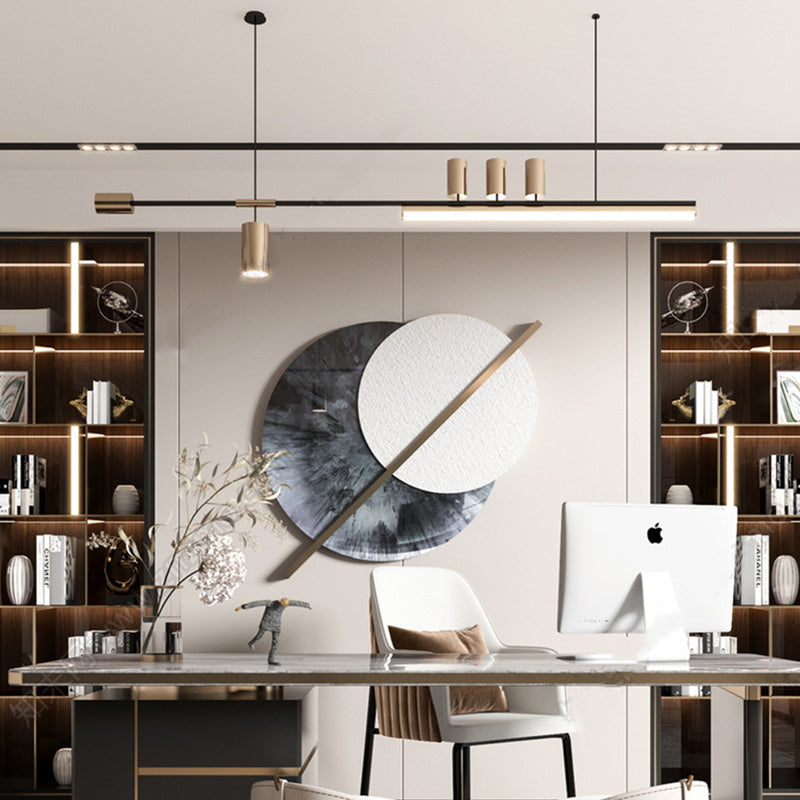 Modern office interior with Edge pendant lights and minimalist design