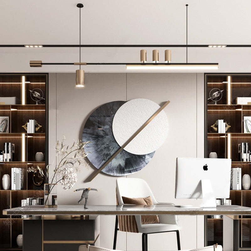Modern office interior with Edge pendant lights and minimalist design