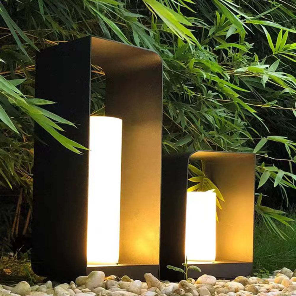 Orr minimalist outdoor floor lamp. Garden lighting. Orr Minimalist Cuboid Candle Outdoor Floor Lamp Garden