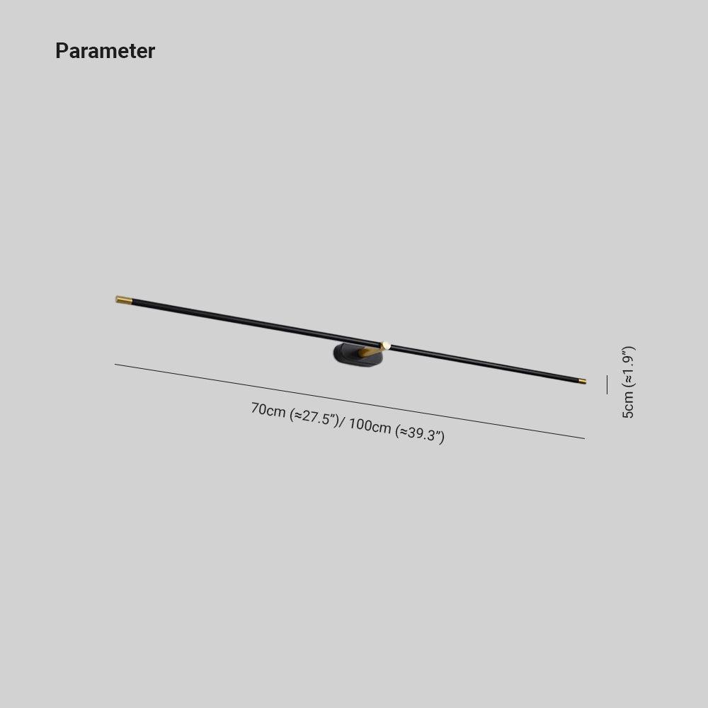 Leigh wall lamp dimensions. Minimalist lighting sizes in cm & inches.