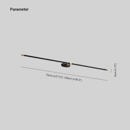 Leigh wall lamp dimensions. Minimalist lighting sizes in cm & inches.