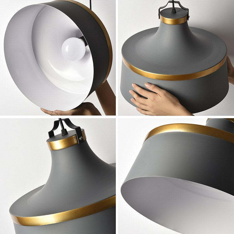 Gray Morandi pendant light close-up, Las Sola