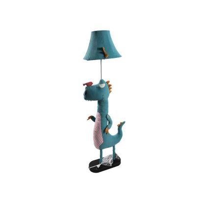 Blue dinosaur floor lamp with bird for kids