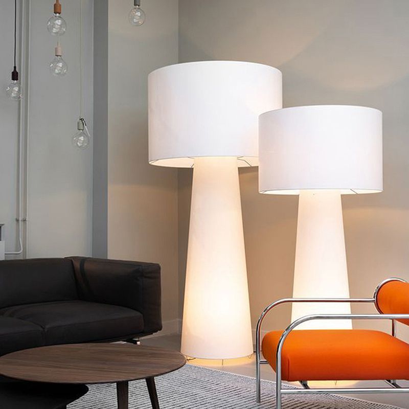 Eryn Fabric Floor Lamps in modern living room setting