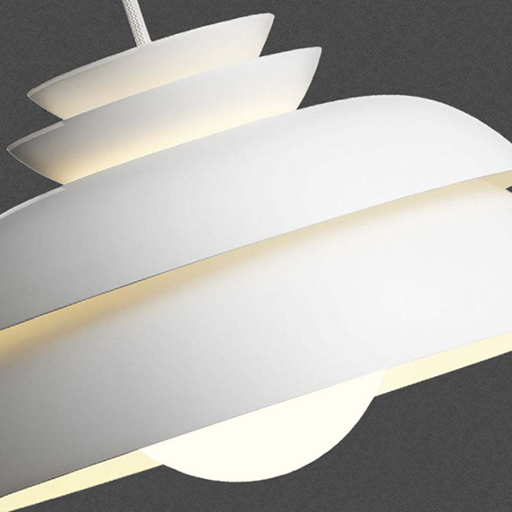 White Morandi Pendant Light detail, modern lighting