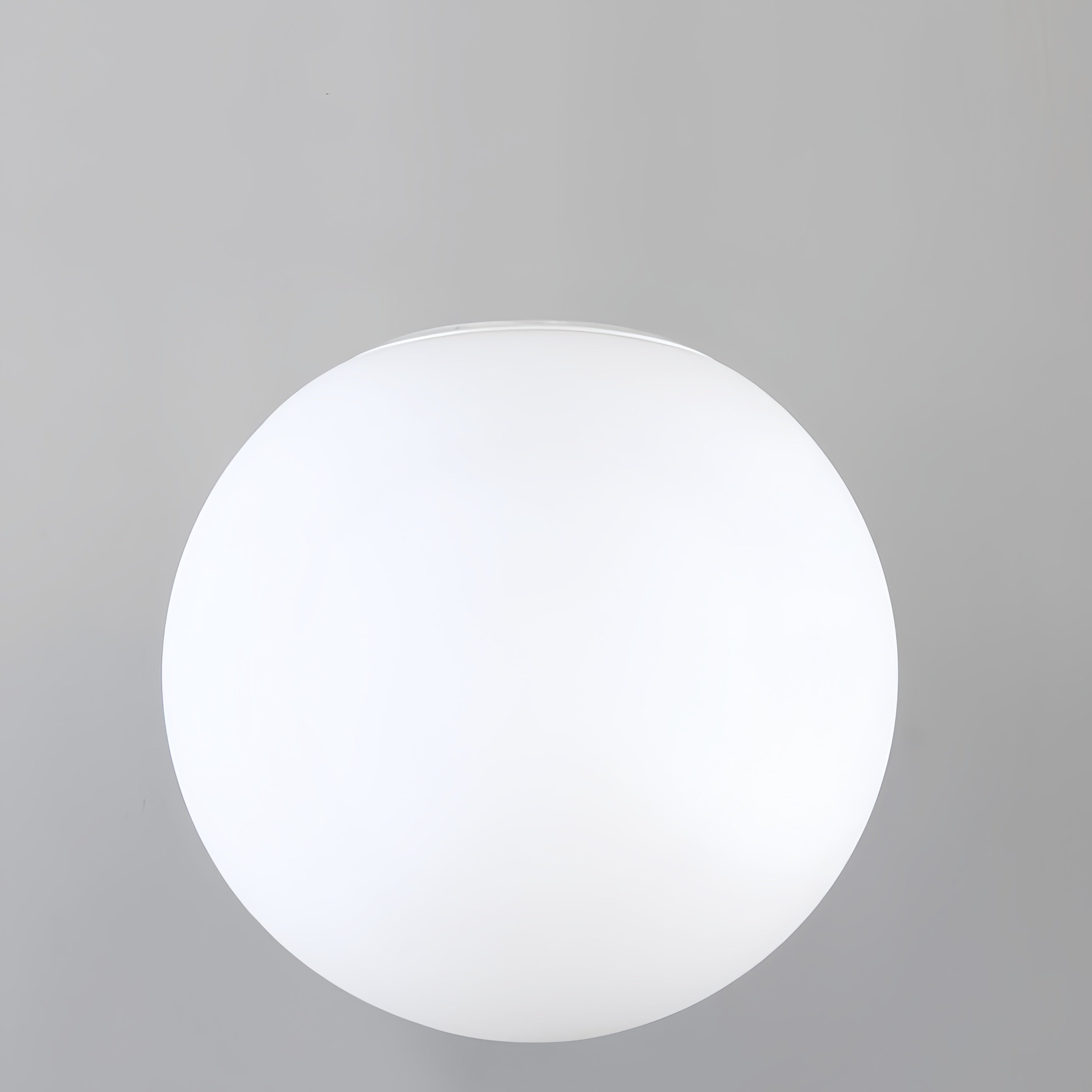 White sphere light against gray background, Lassola lighting