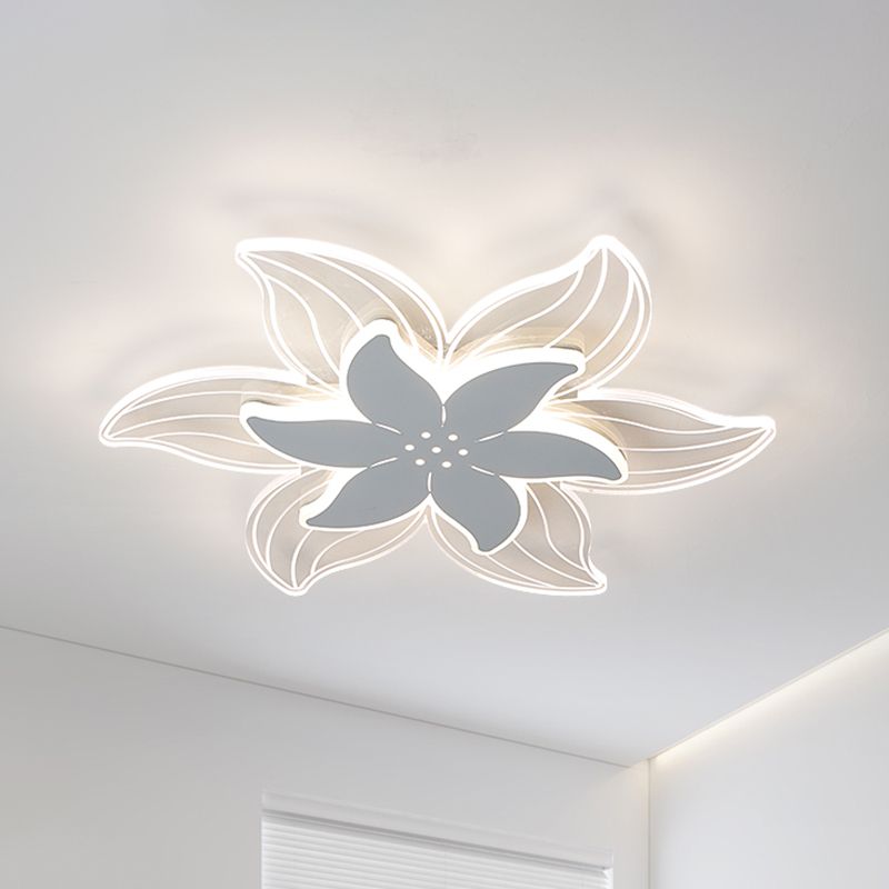 Hana flush mount ceiling light, flower shape design
