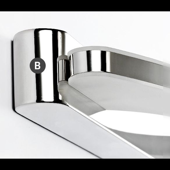 Leigh chrome vanity light detail B