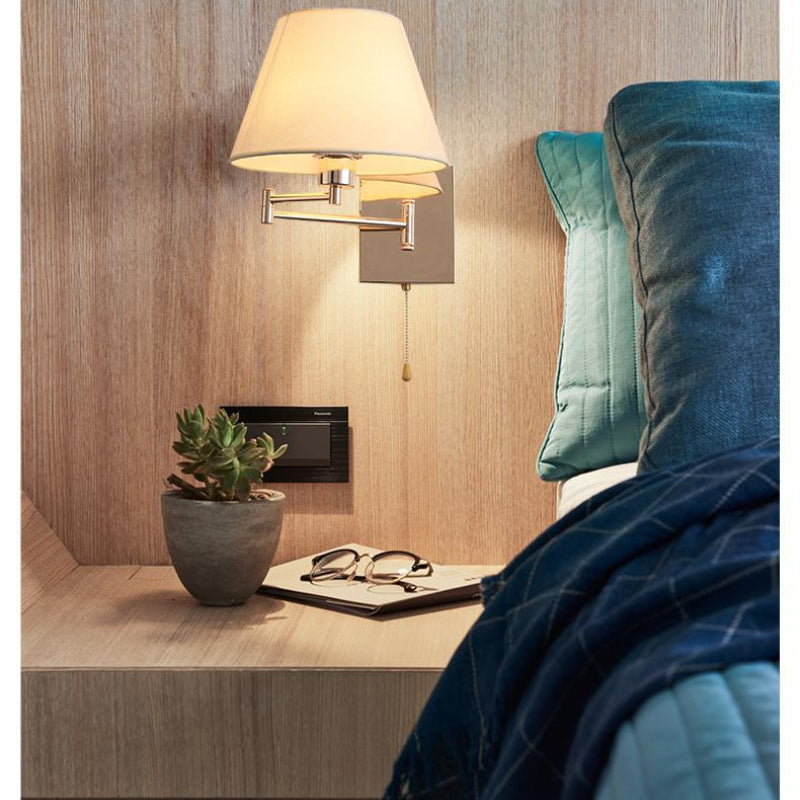 Brady fabric wall lamp in study living room
