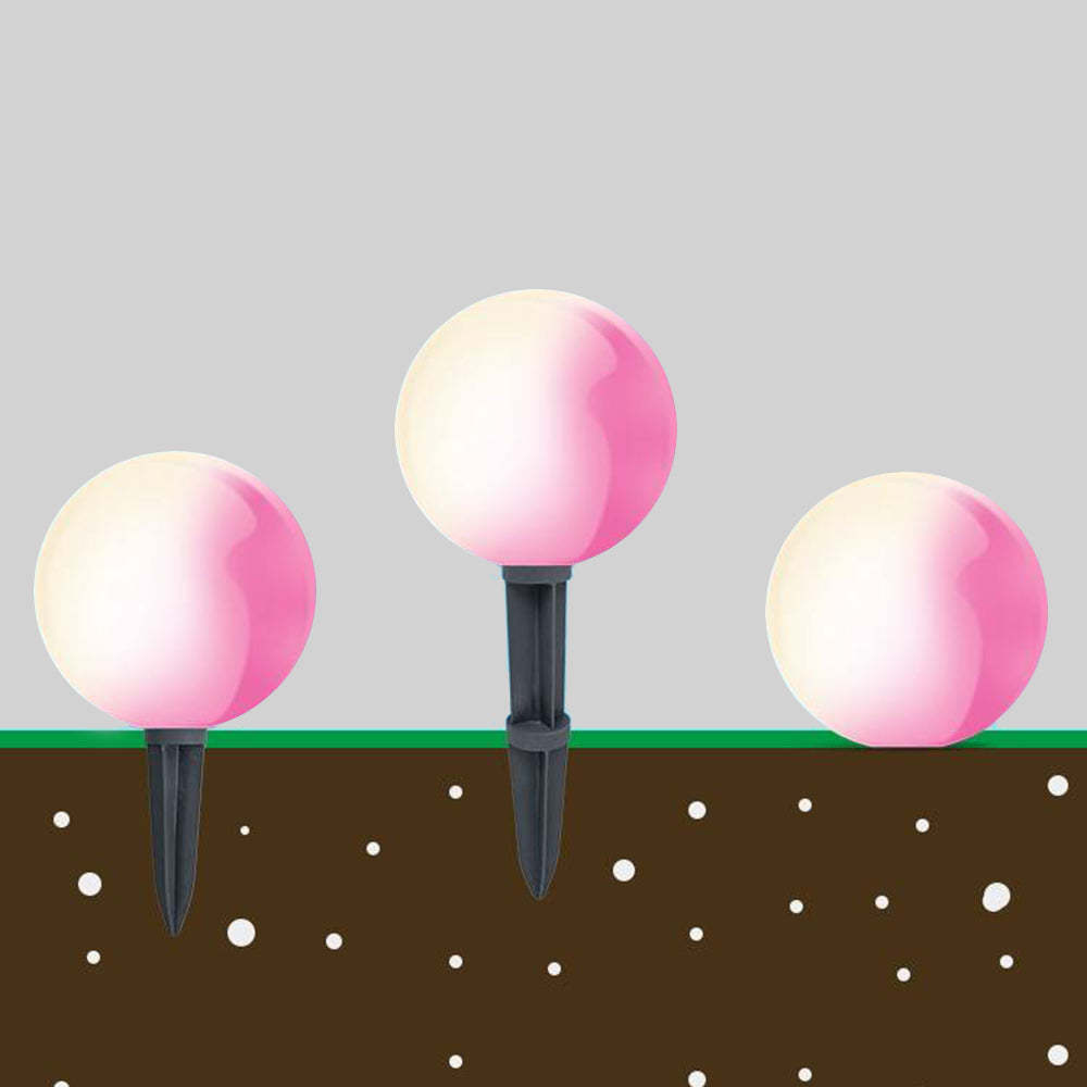 Elif Minimalist Globe LED Outdoor Lights in soil