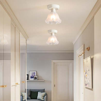 Hallway with Bella Cute Flush Mount Ceiling Lights