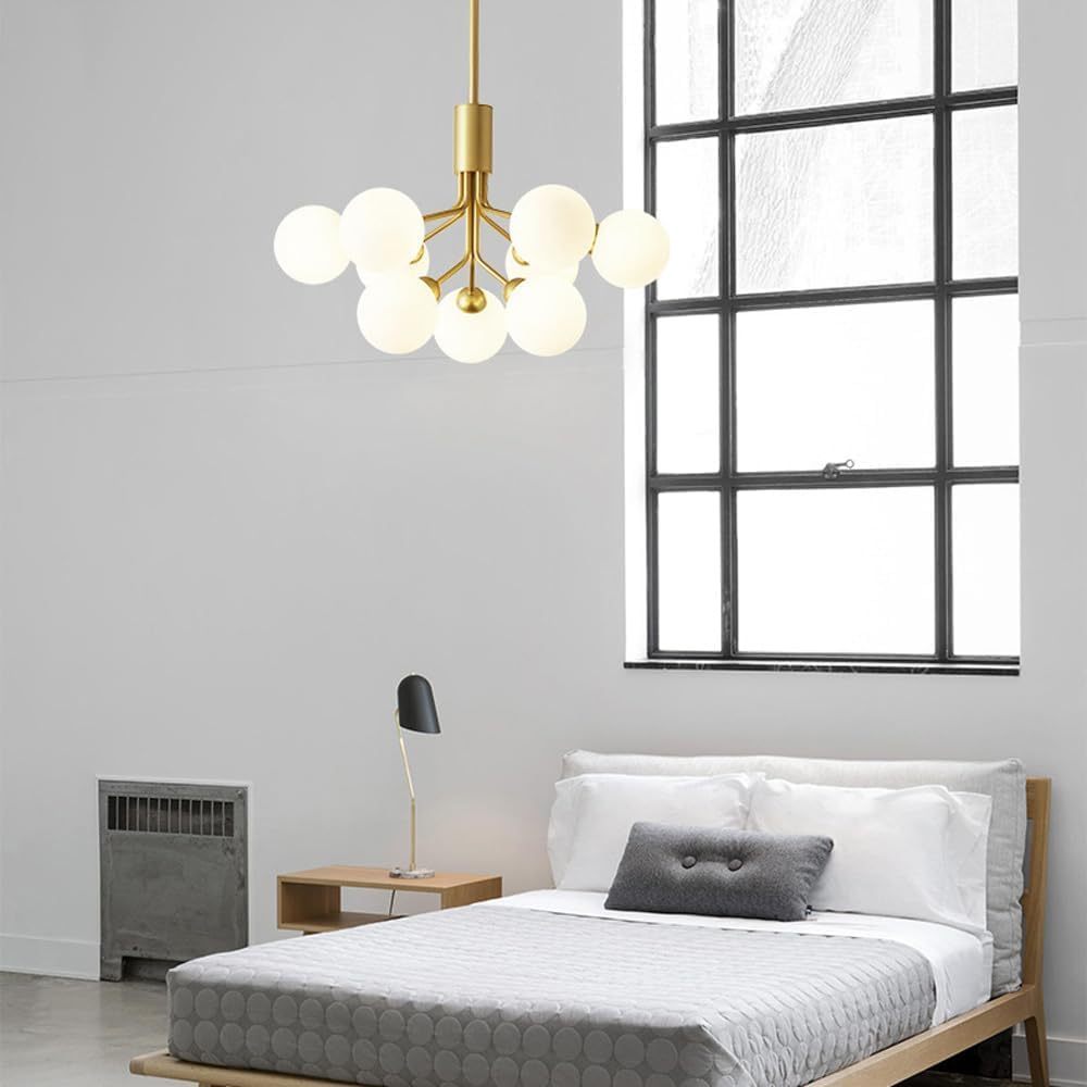 Valentina Chandelier over Bedroom Bed