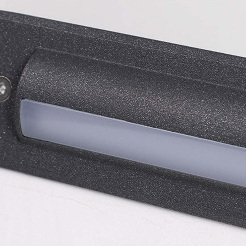 Close-up detail of Orr Metal Step Light with Acrylic Diffuser