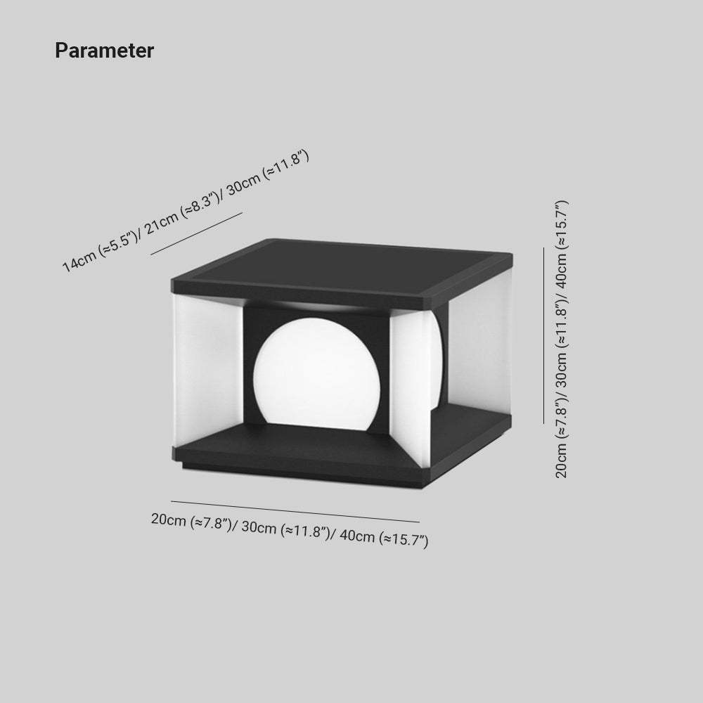 Elif Modern Outdoor Light Post Dimensions
