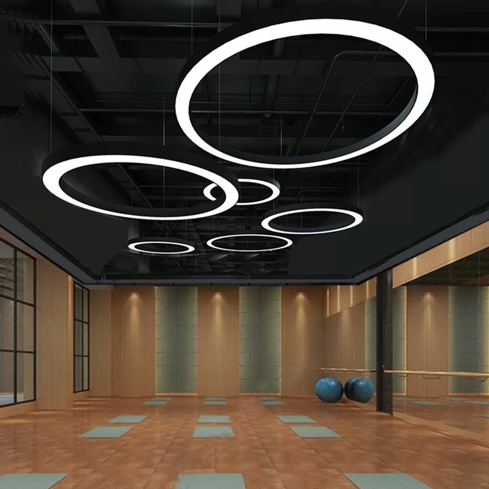 Arisha Ring Pendant Lights in modern gym space