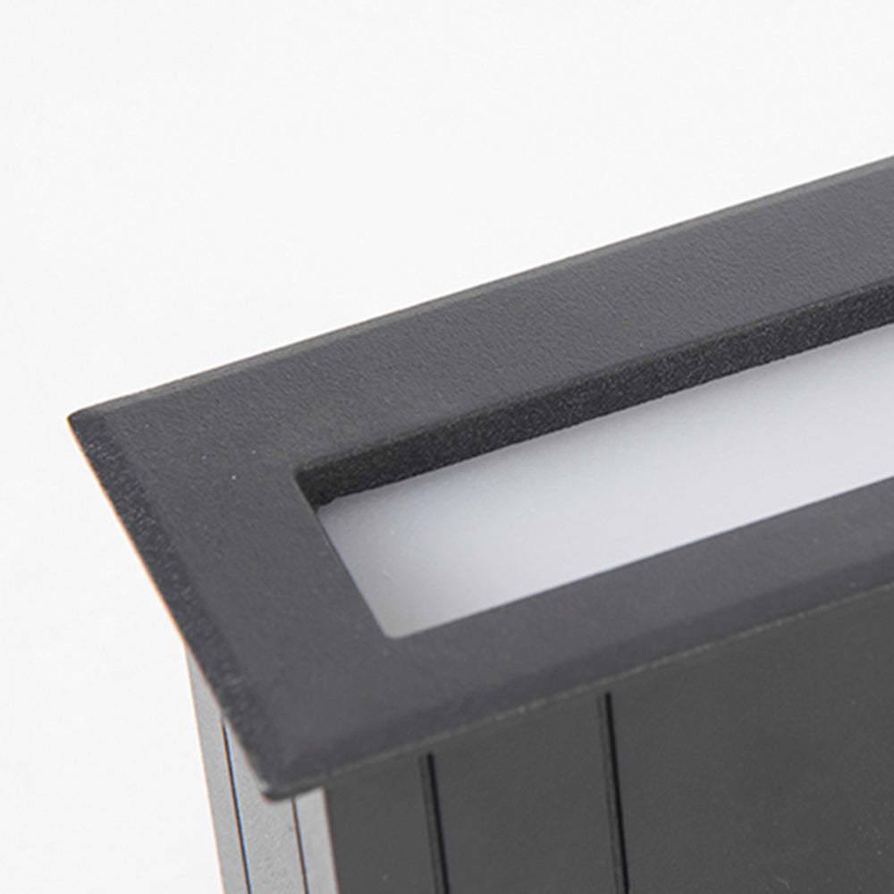 Modern metal outdoor step light for decks