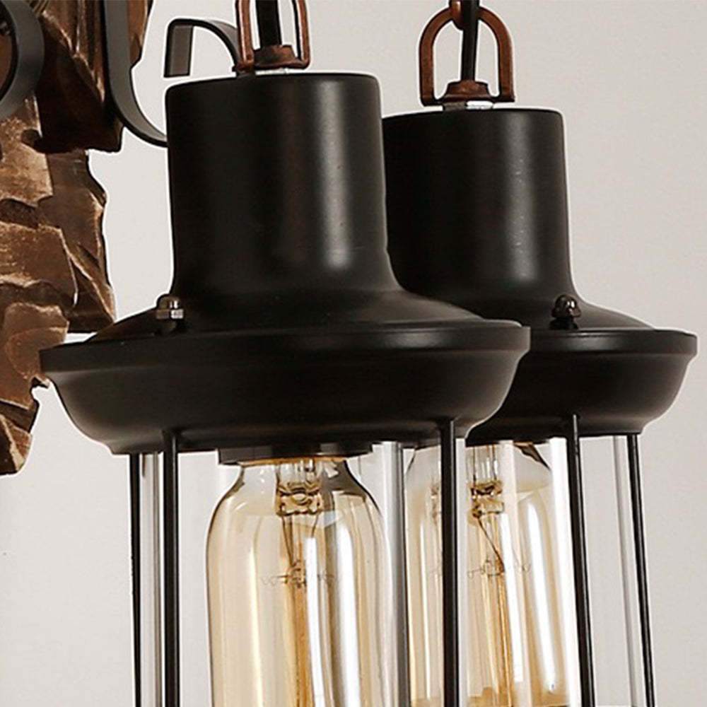Austin Wall Lamp: Rustic Double Lantern Lighting