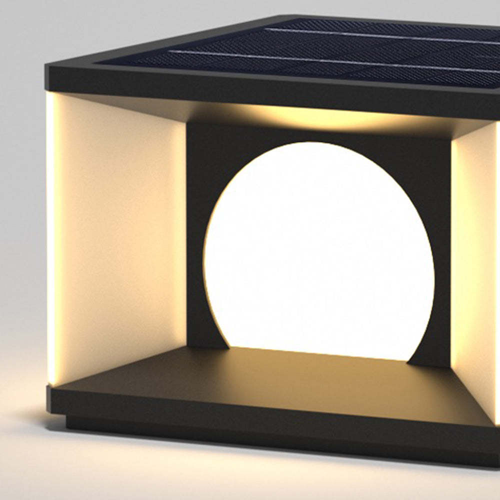 Modern Elif Outdoor Light Post with Solar Panel