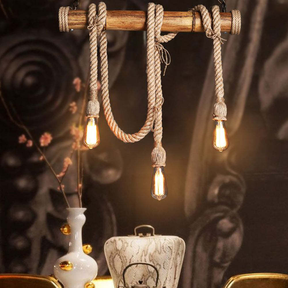 Alessio Rope Pendant Light - Vintage Style