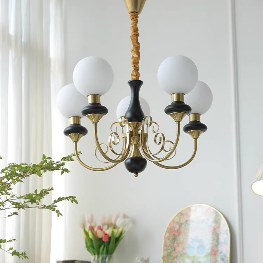 Valentina chandelier in a dining room setting