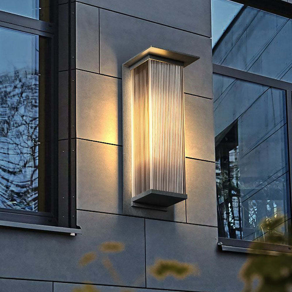 Orr Modern Rectangular Metal Outdoor Wall Lamp