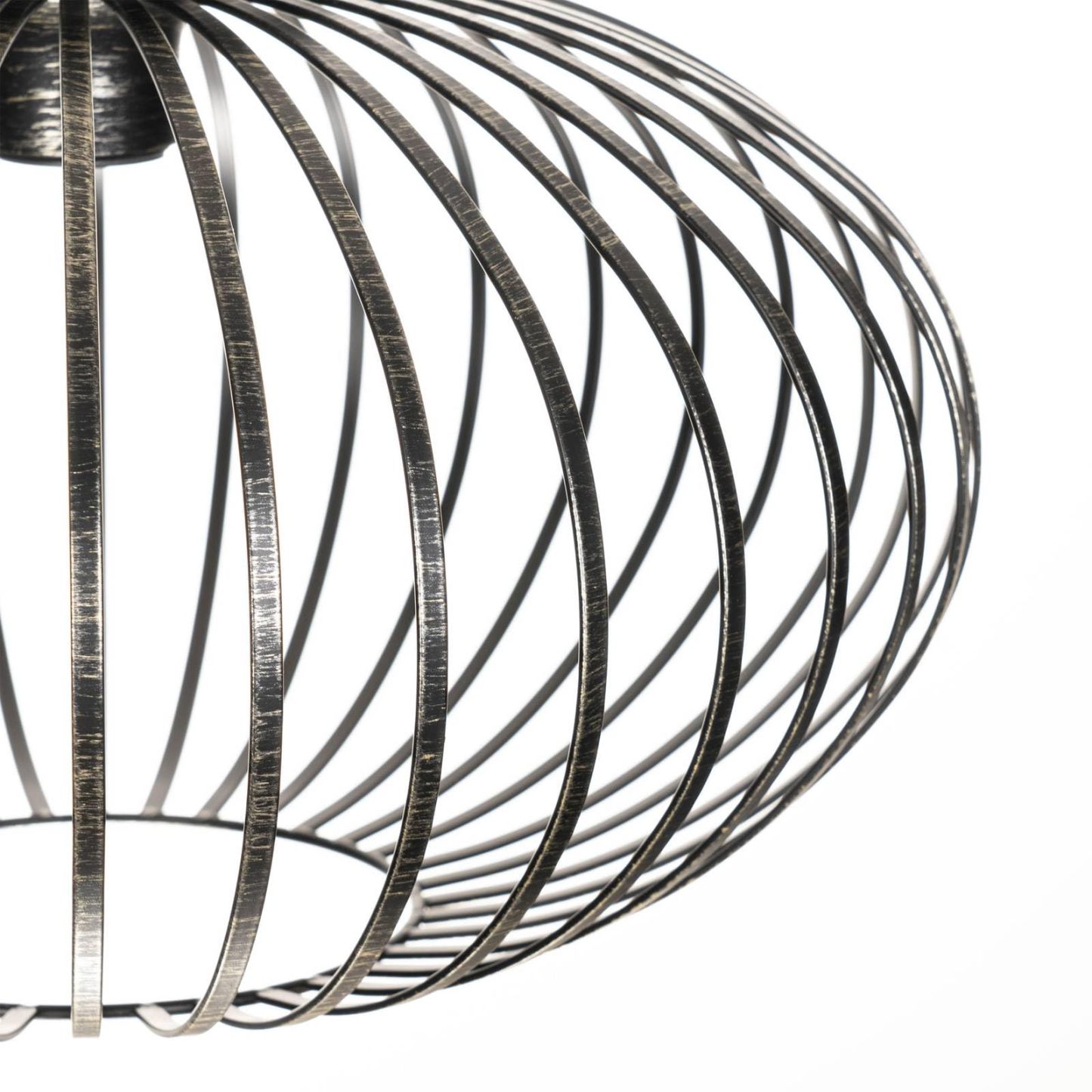 Quinn Industrial Pendant Light, Metallic Shade Detail