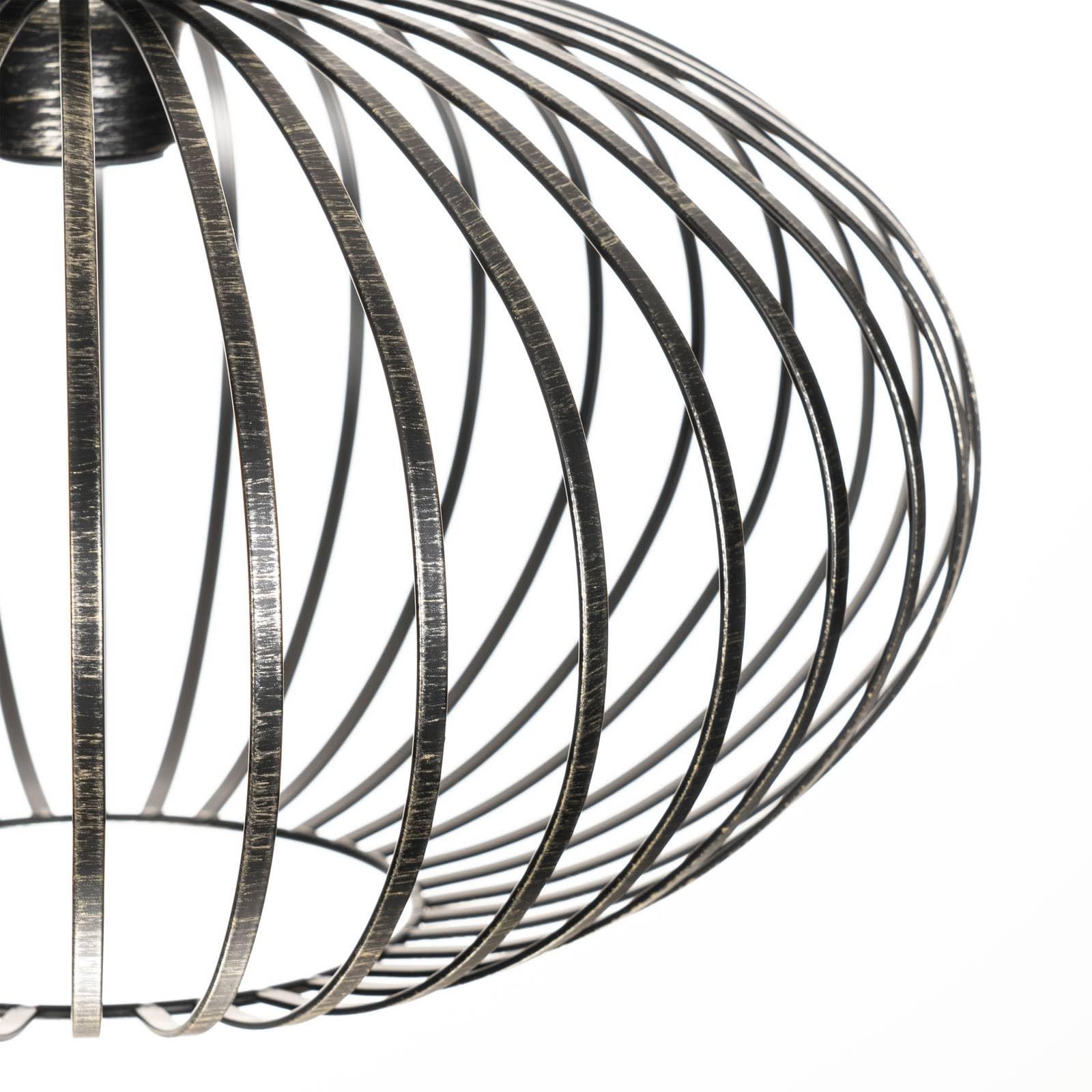 Quinn Industrial Pendant Light, Metallic Shade Detail