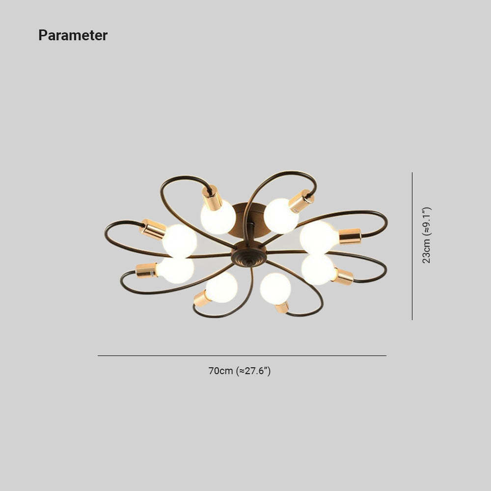 Valentina ceiling light dimensions, metal flush mount light fixture