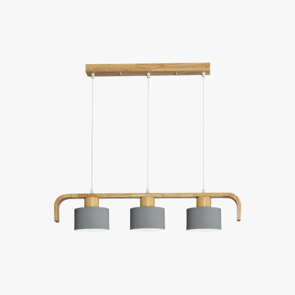 Morandi Pendant Light Cylinder Nordic Bamboo Bedroom