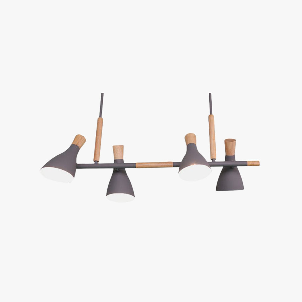 Morandi Nordic pendant light with wood and metal, for living room