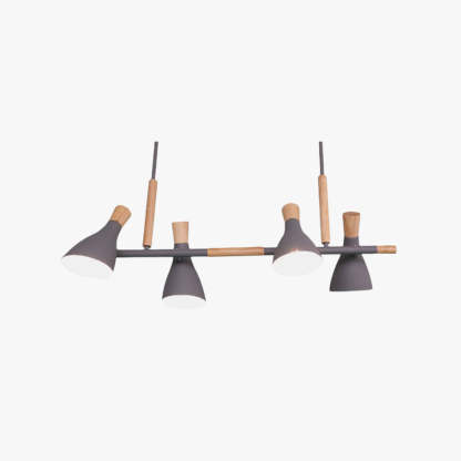 Morandi Nordic pendant light with wood and metal, for living room