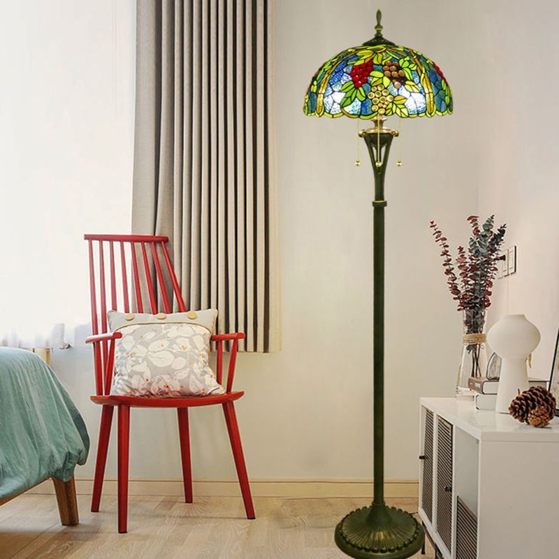Alessio Vintage Floor Lamp, grapes design