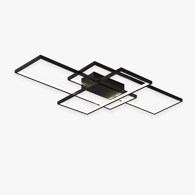 Bouvet modern metal ceiling light, rectangular design