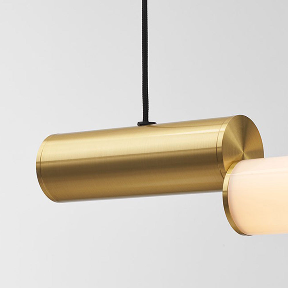 Gold Minimalist Linear Pendant Light for Dining Room