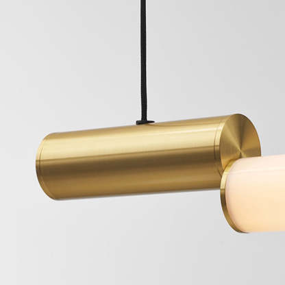 Gold Minimalist Linear Pendant Light for Dining Room