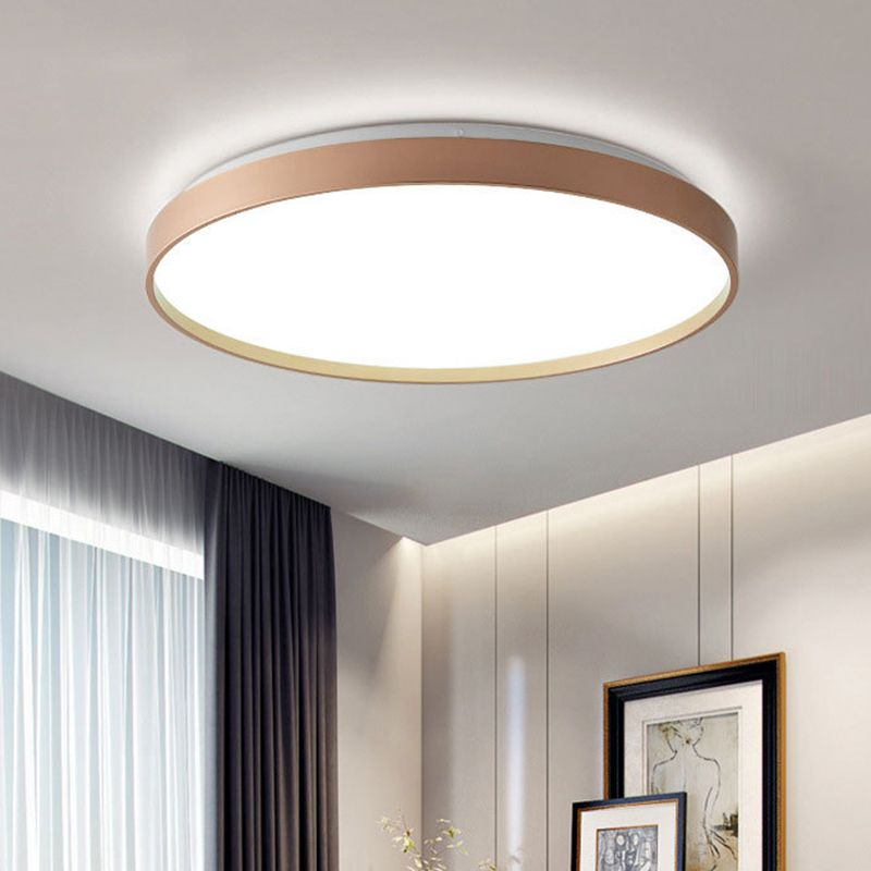 Quinn Round Flush Mount Ceiling Light in Living Room
