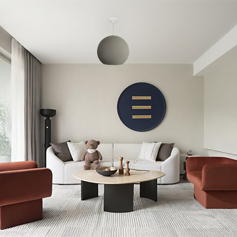 Byers pendant light in living room, modern ball lamp.