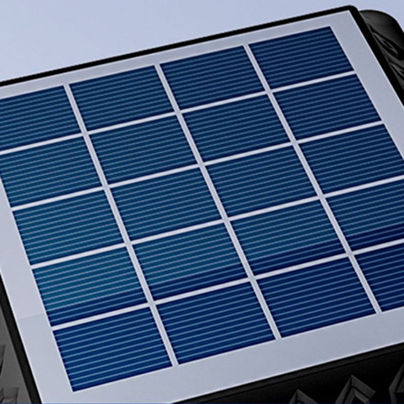Riley solar outdoor lamp panel, close-up.