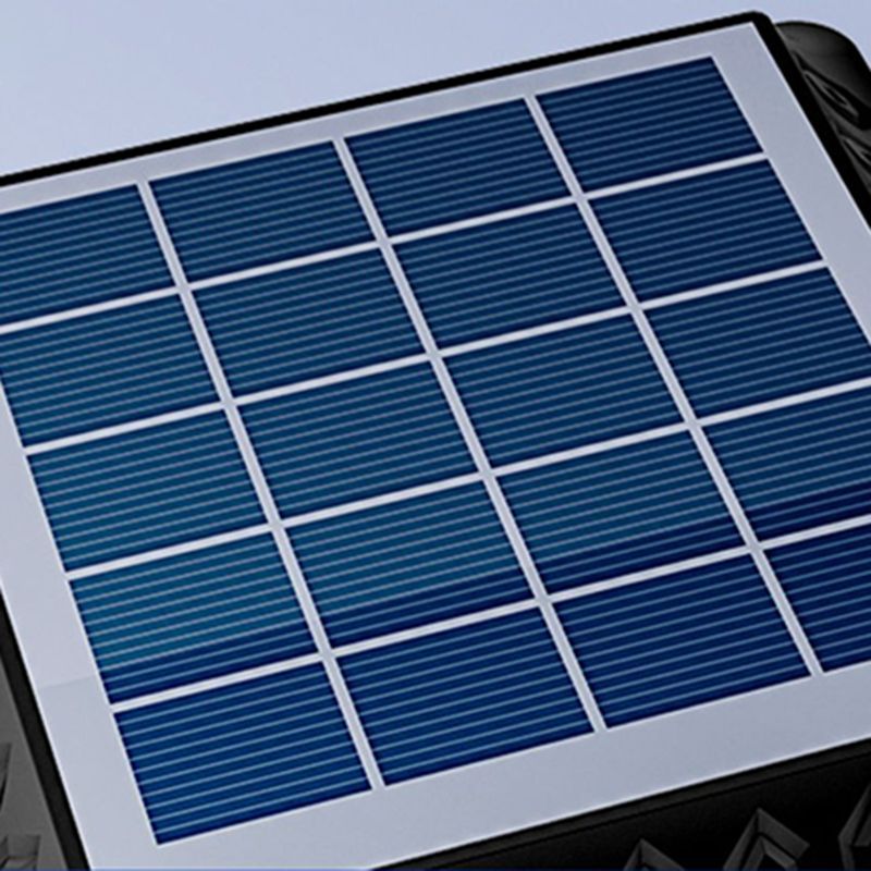 Riley solar outdoor lamp panel, close-up.