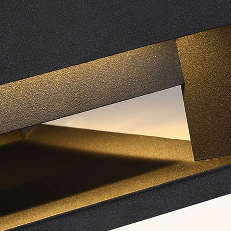 Close-up of Riley metal solar LED outdoor light design