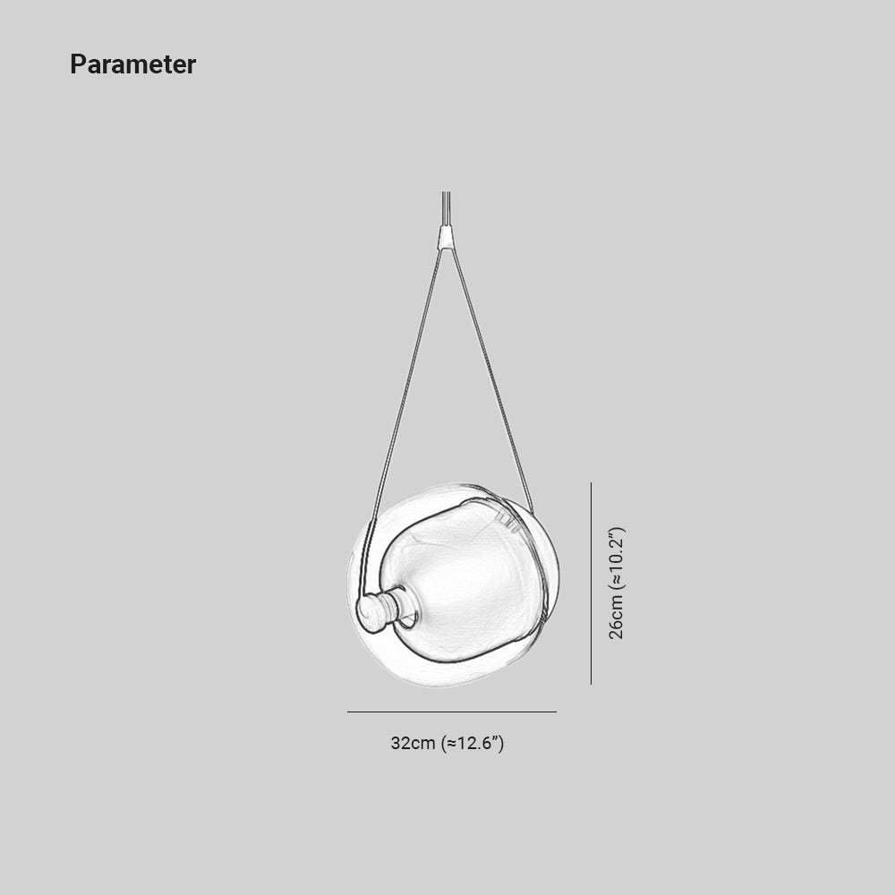 Hailie Glass Pendant Light dimensions.