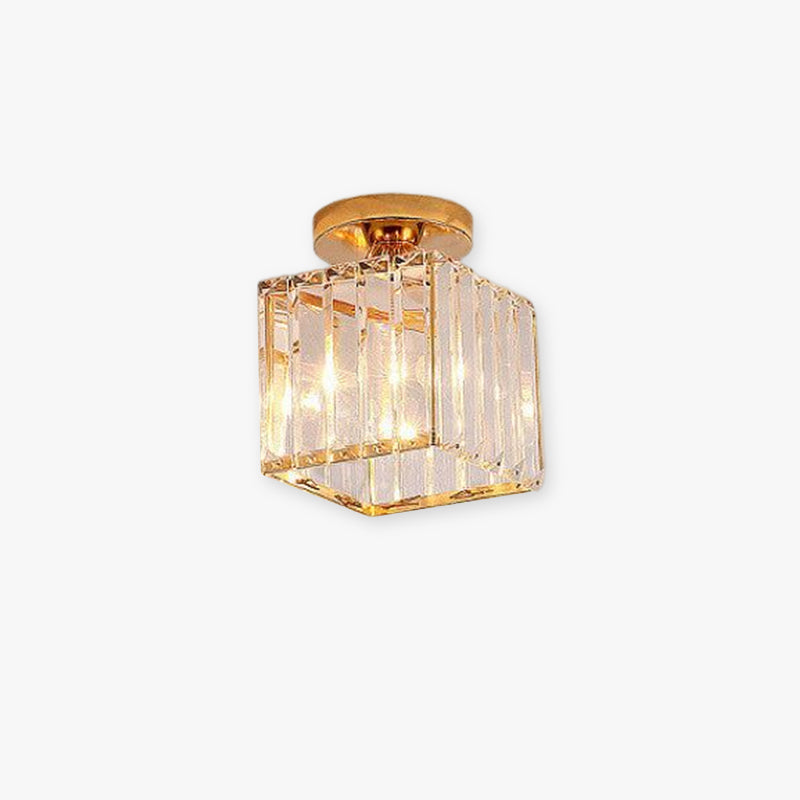 Herbert Modern Metal/Crystal Flush Mount Ceiling Light, 3 Colors