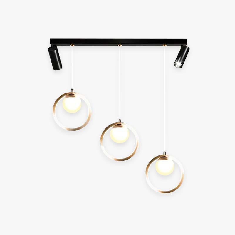 Madina Modern Metal Multi Ring Pendant Light