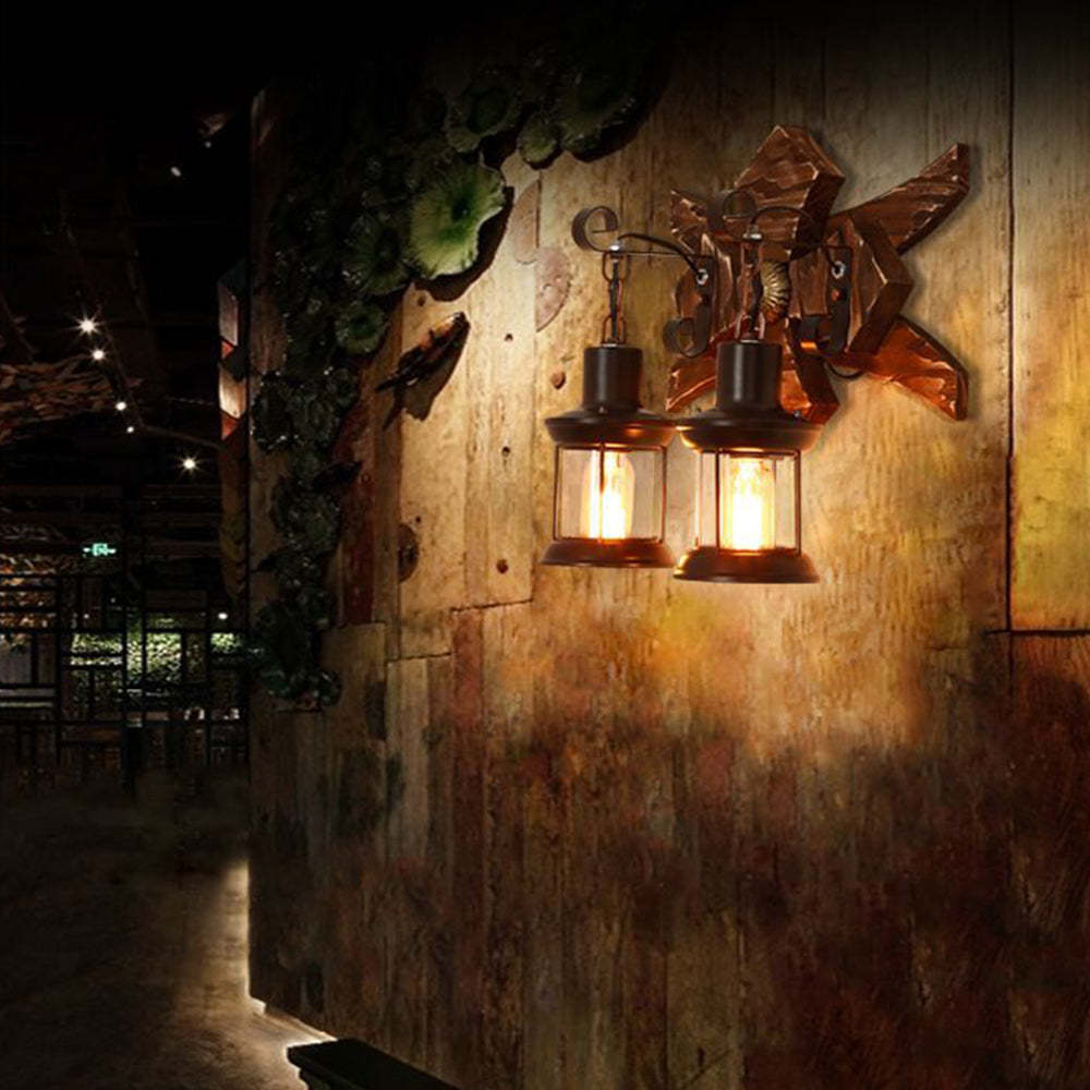 Vintage Lantern Wall Lamp - Austin Style