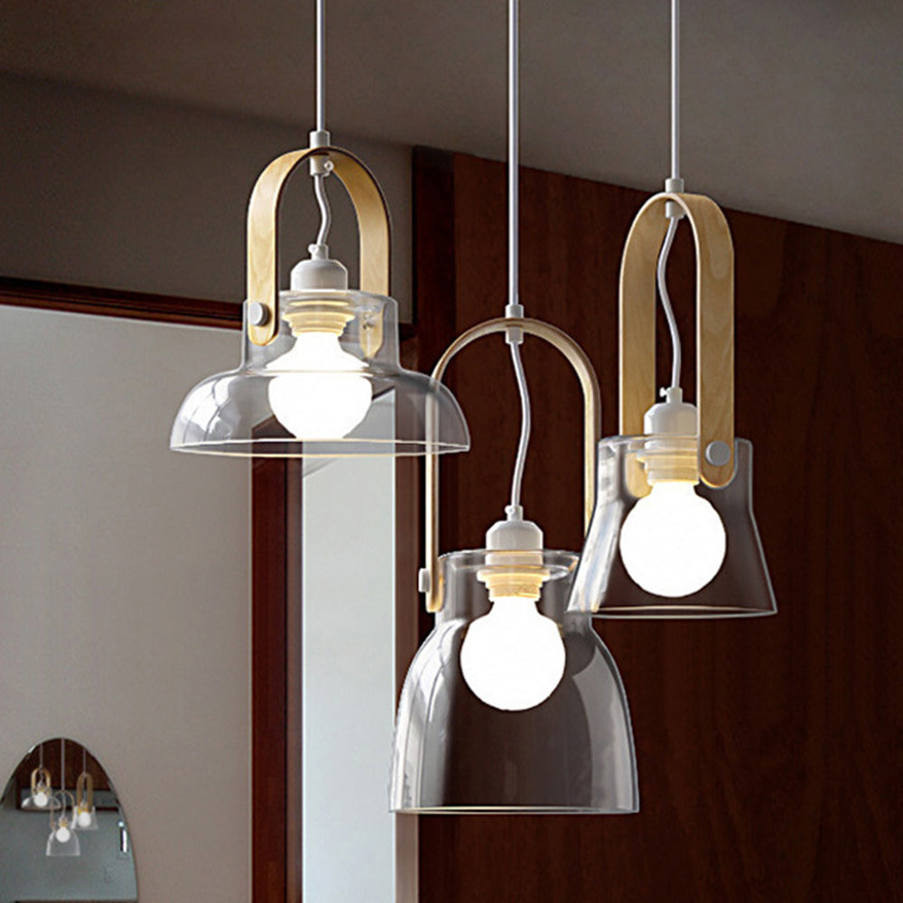 Hailie Glass Pendant Light, warm light ambiance, Lassola
