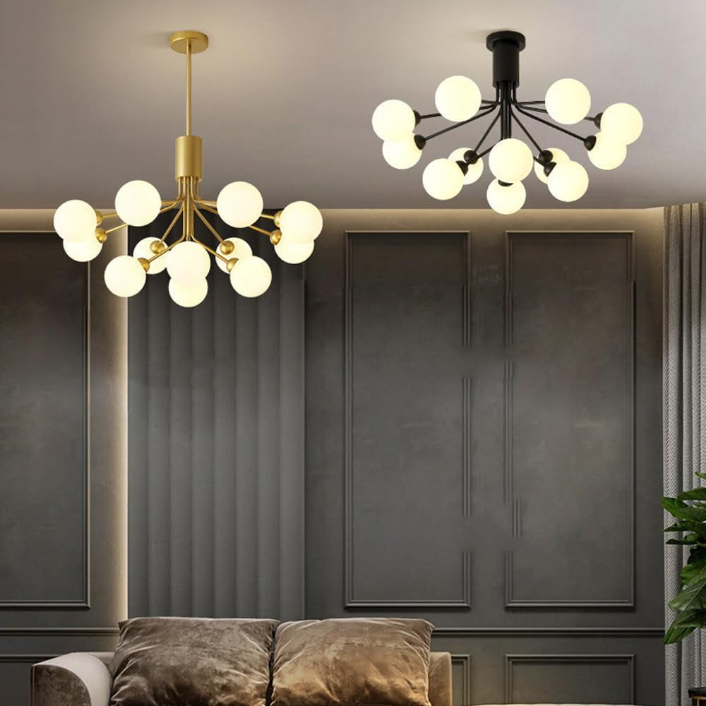 Valentina LED Chandeliers in a modern living room setting